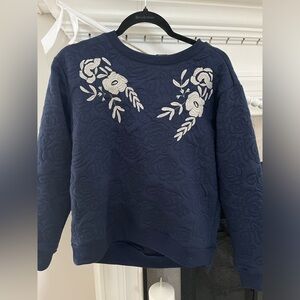 Francesca’s - navy blue sweatshirt- xs - tags and never worn